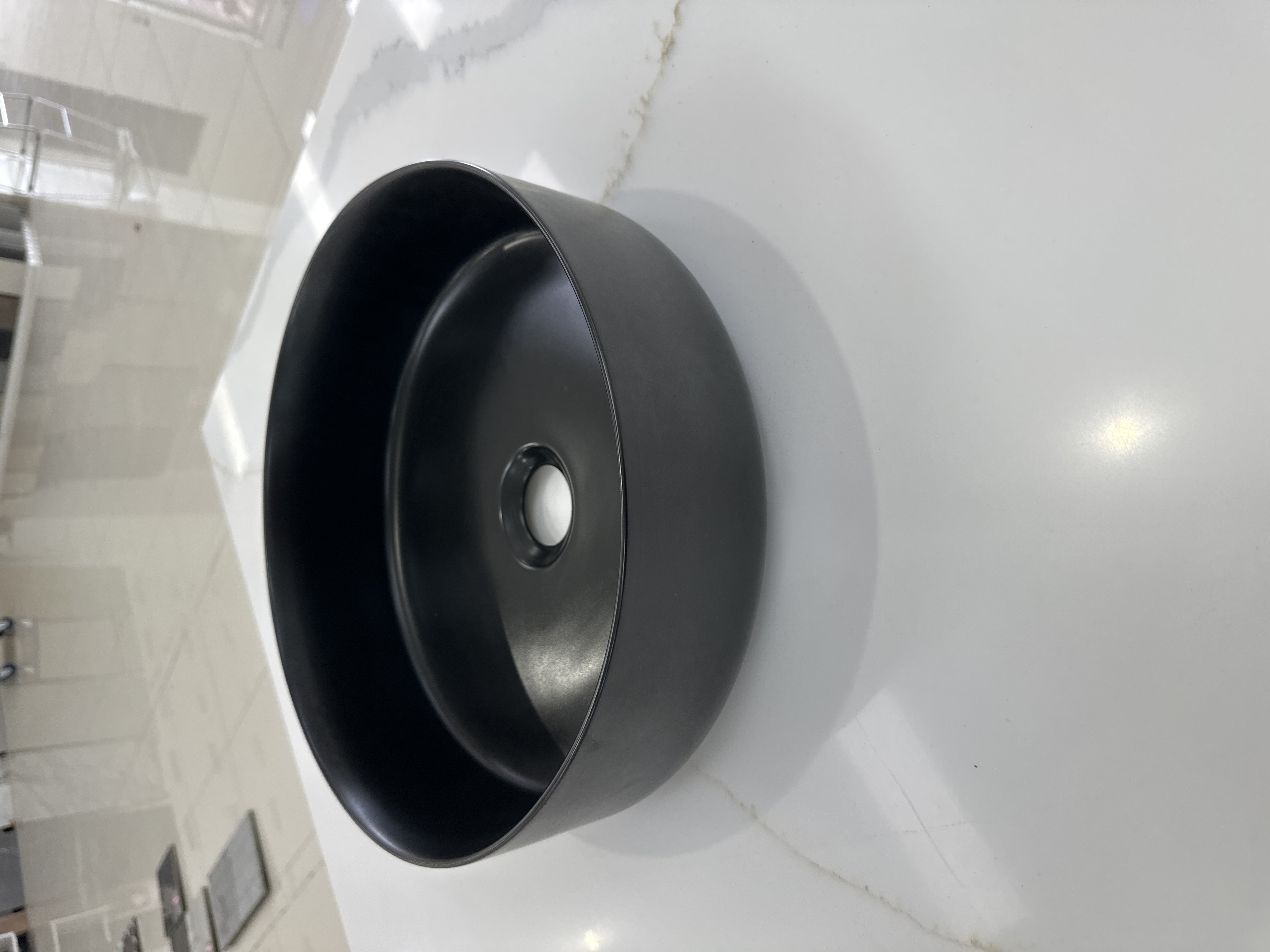 Round Black Matt Basin - Basin