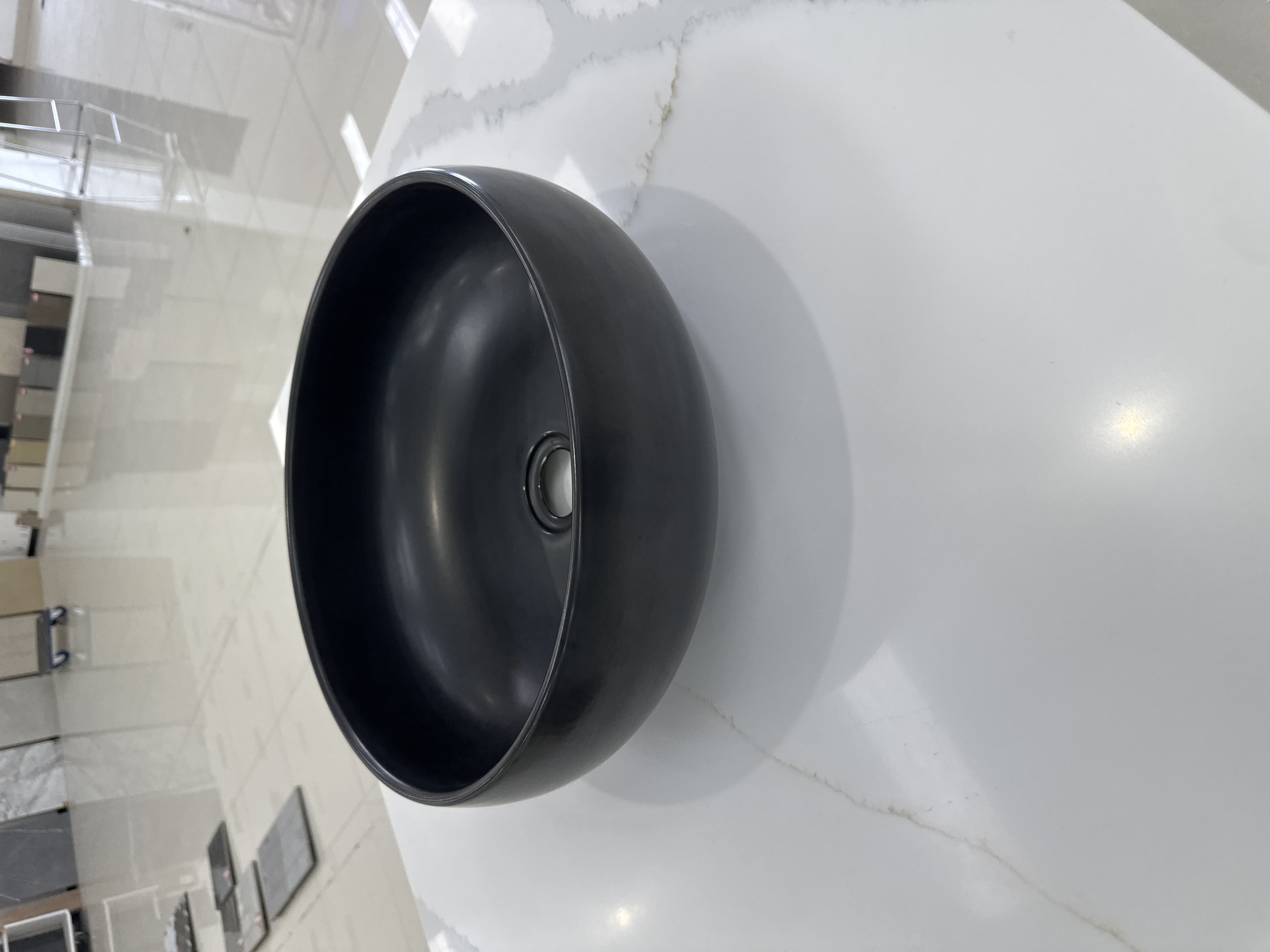 Round Matt Black Basin - Basin