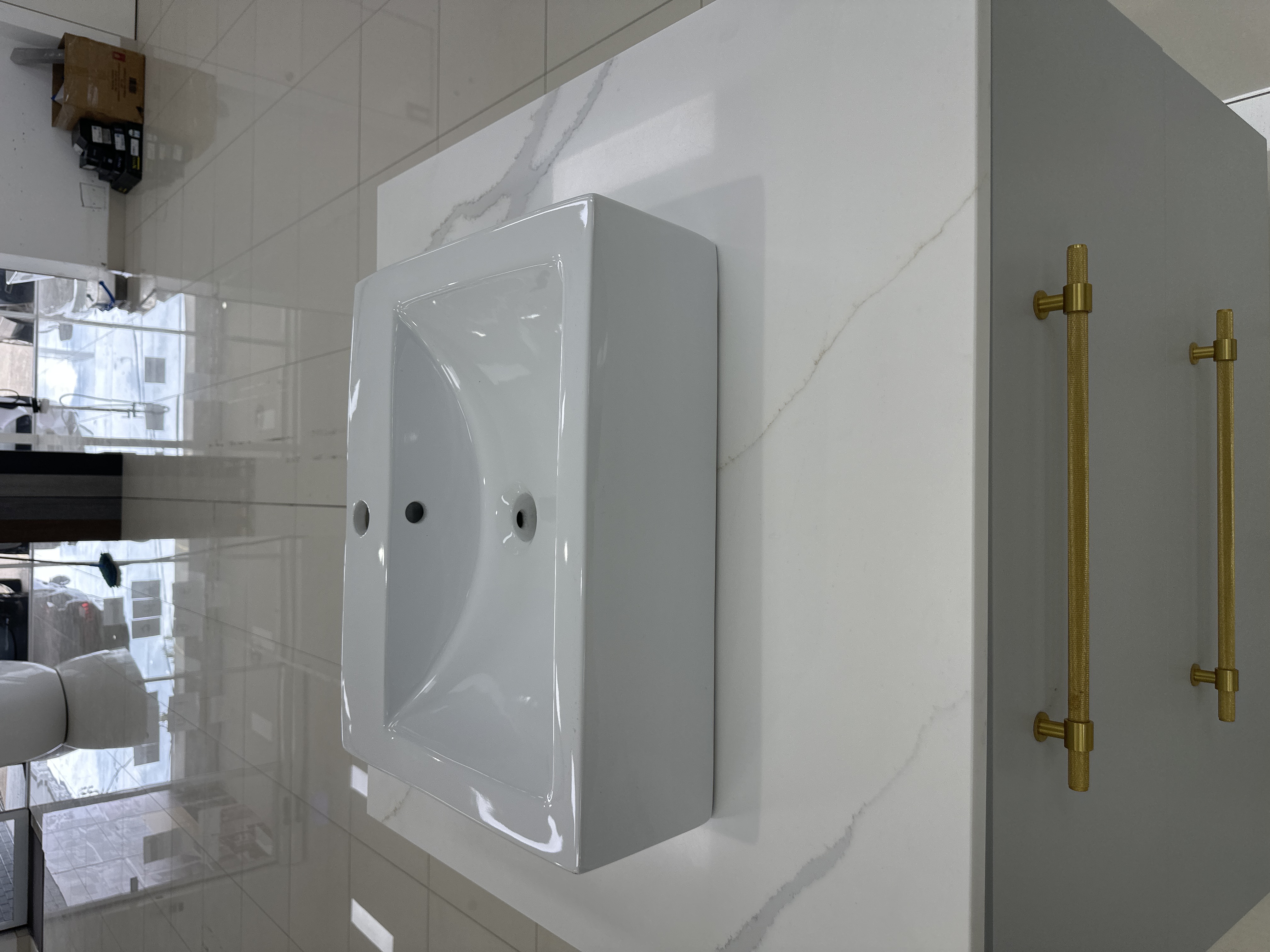 Rectangle Gloss White Basin - Basin