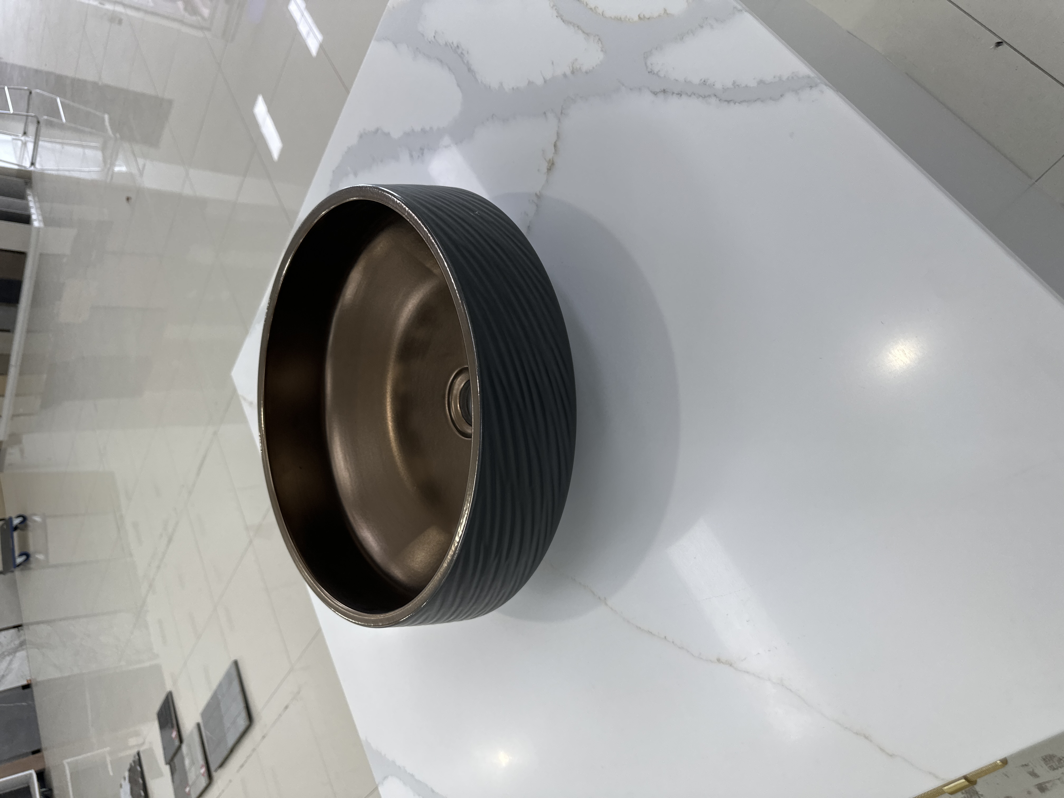 Zen Round Black and Bronze Matt Basin - Basin