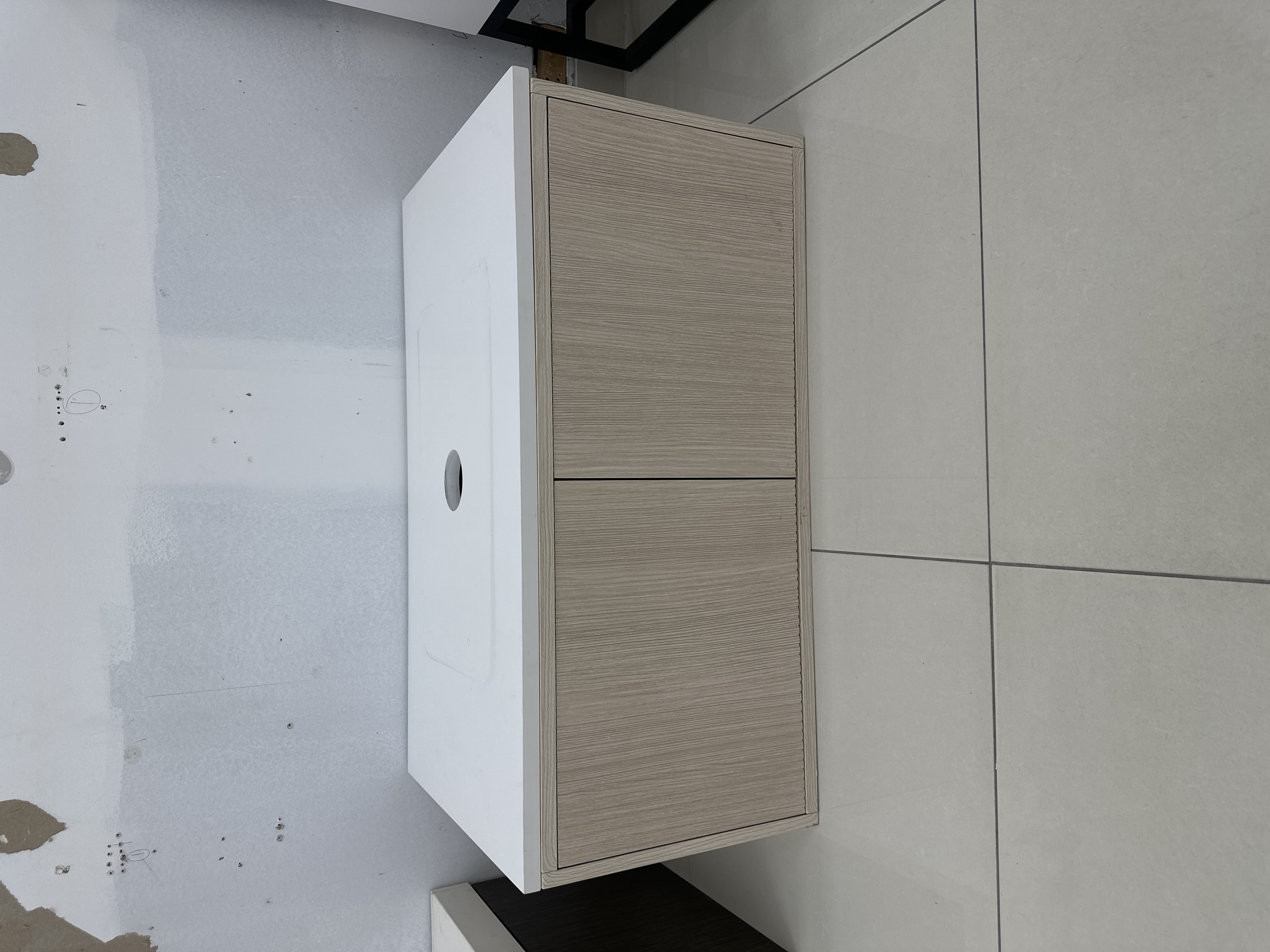 Coastal Oak Matt Fluted PVC Vanity - Vanity