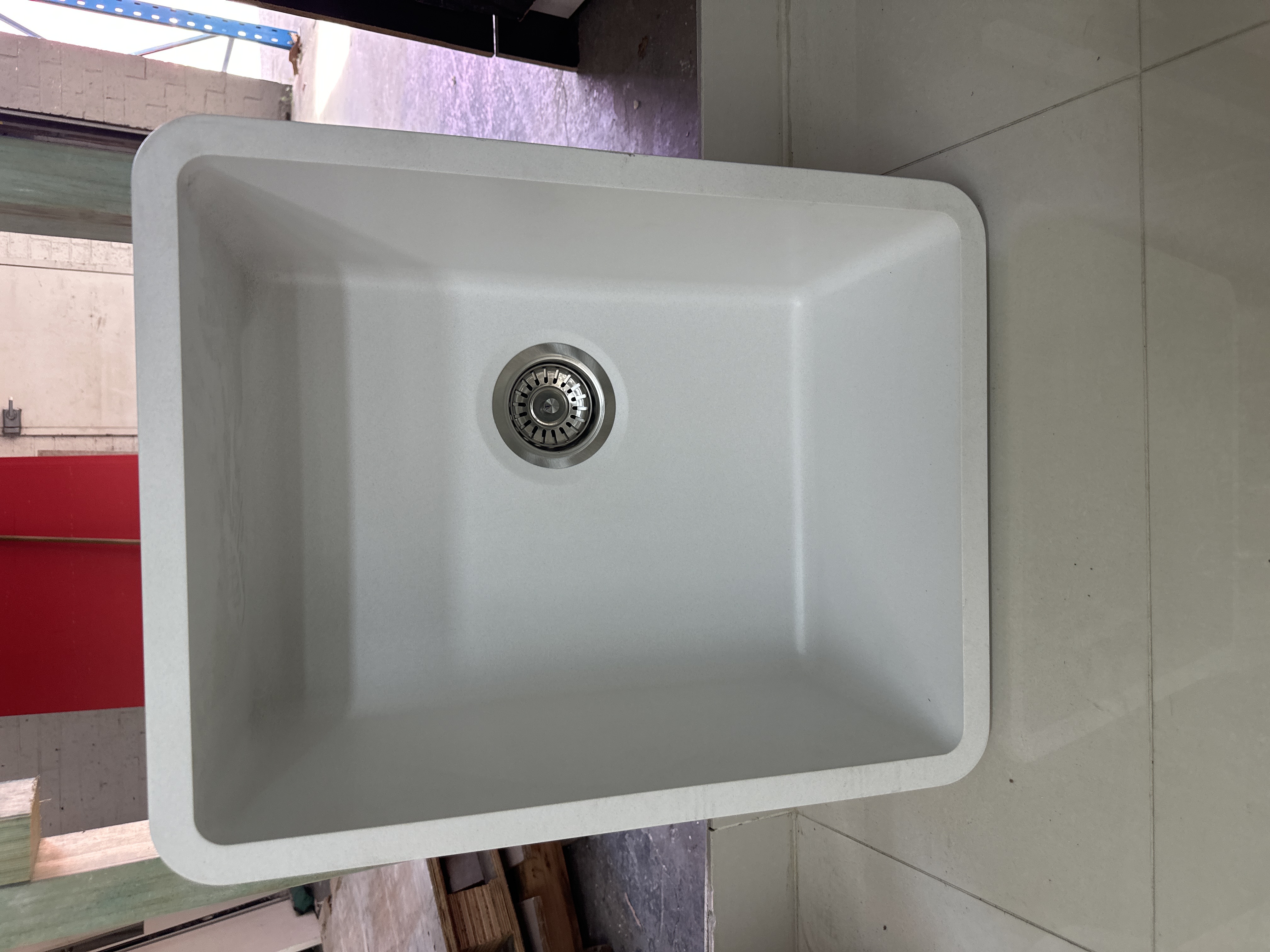 1 Bowl White Granite Sink  - Sinks